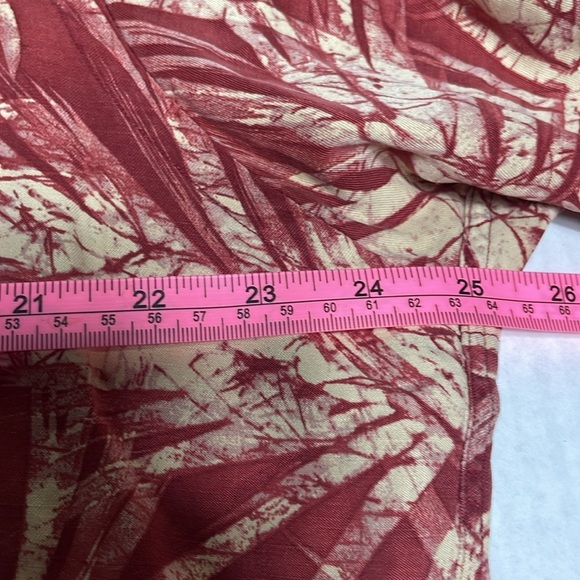 Vintage polo Ralph Lauren 90s red leaf print Hawaiian camp shirt Men’s L - Picture 7 of 10